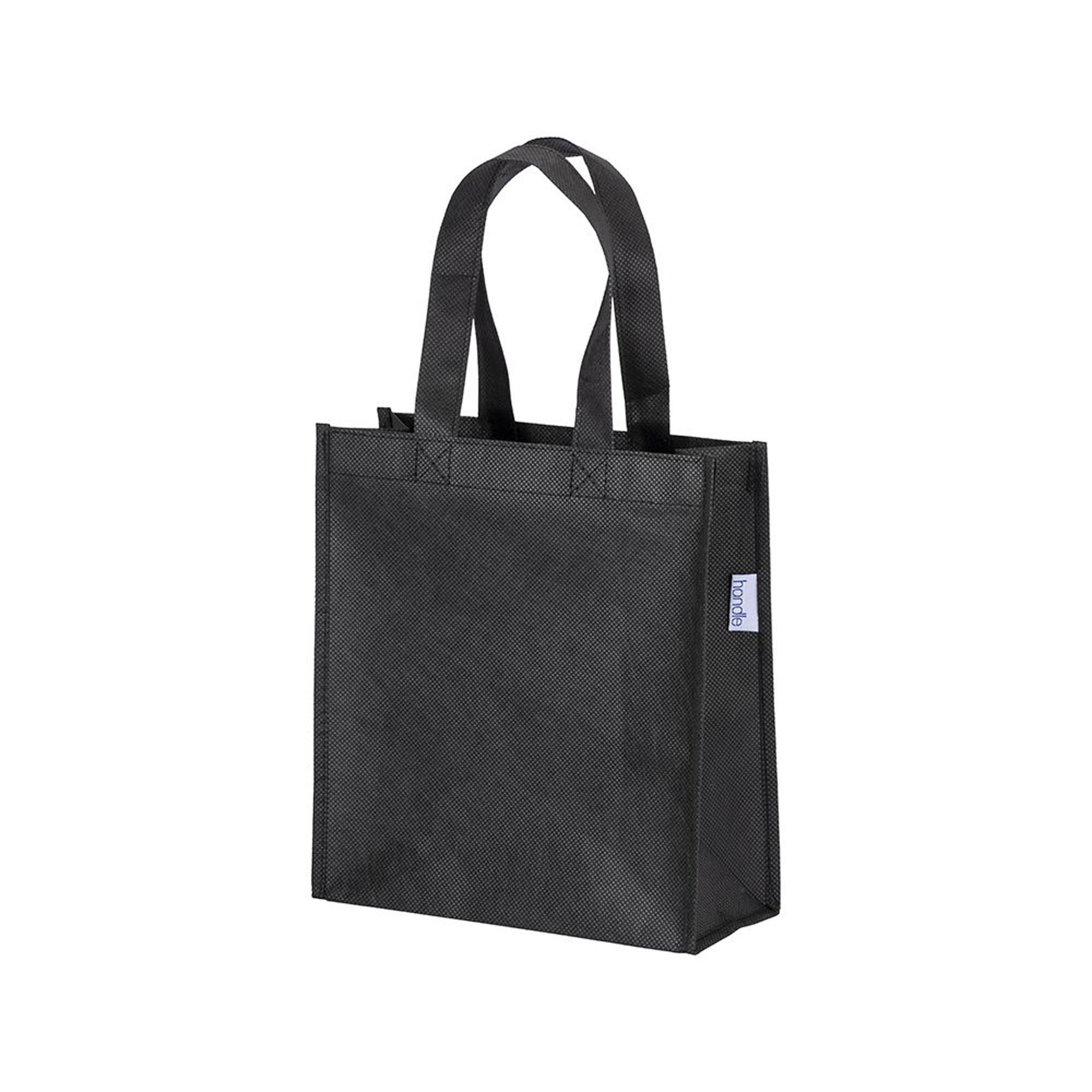 2210801 Shopper mini con soffietto in R-pet 80 g/m2 con soffietto, manici corti - immagine 2