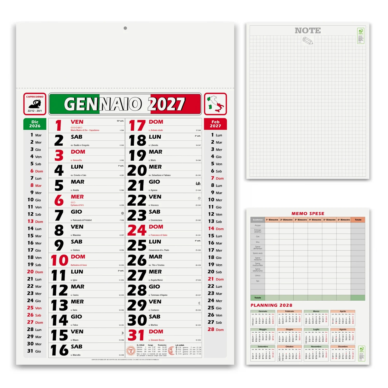 902 Calendario Italy