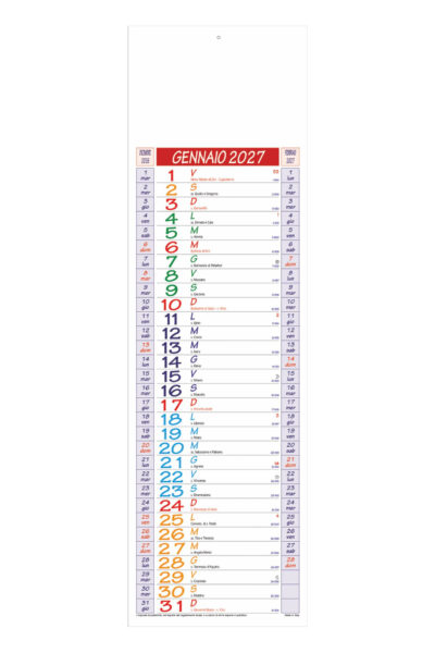 B051 - Silhouette - Calendario Olandese cm 14x47