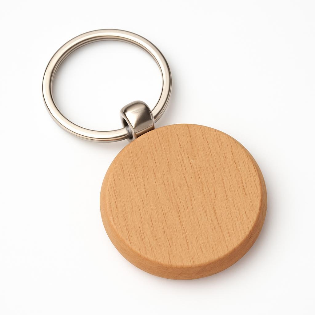 Portachiavi tondo in legno